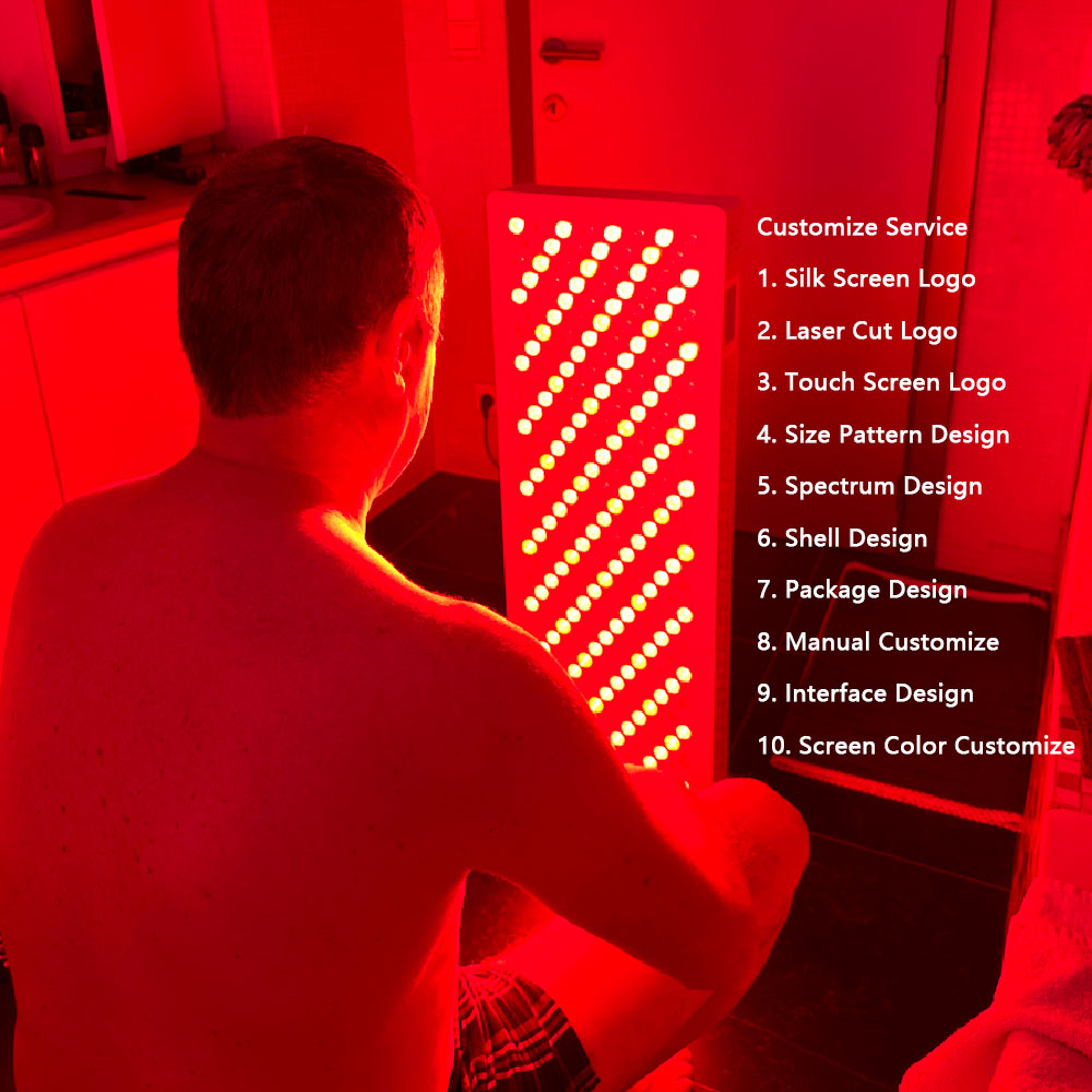 1500W Alto parpadeo de irradiancia Free 660 nm 850 nm Rojo cerca de la terapia de luz roja infrarroja Cuerpo completo con soporte 2