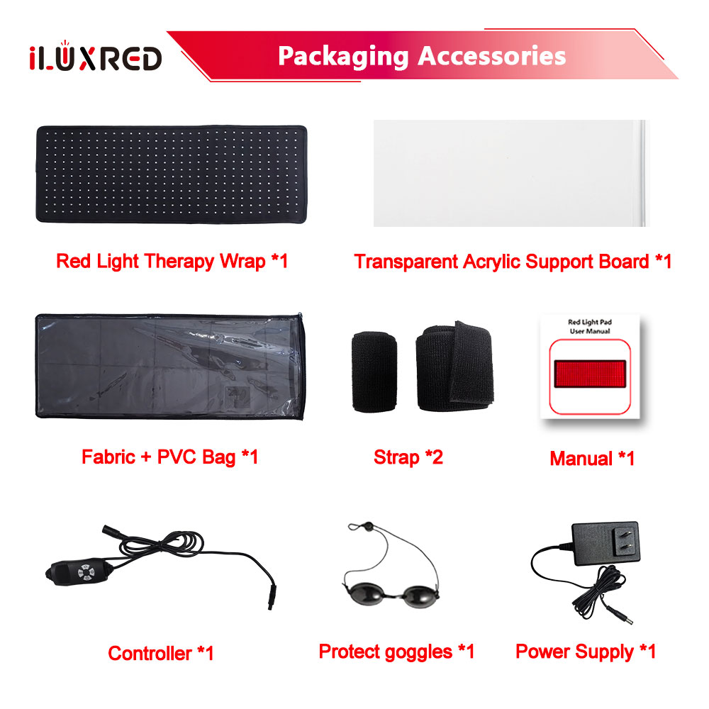 Portable Full Body Red Light Therapy Pad PDT LED Therapie Belt Red Light en Infrared Therapy Device voor pijnverlichting 4