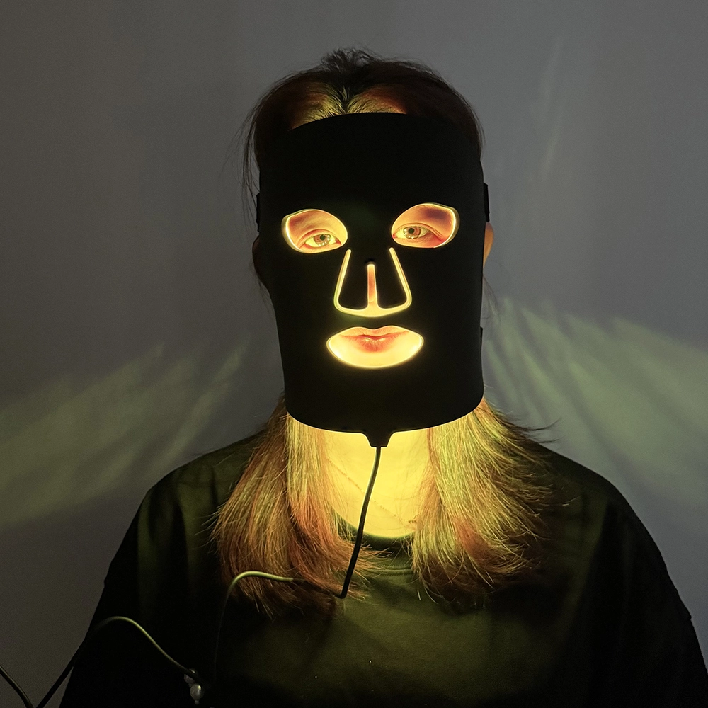 Masque-06 masque de thérapie rouge récemment lancée 4 masque de visage LED Couleur Personnalisez le visage de spa Machine LED Face Light Mask 1