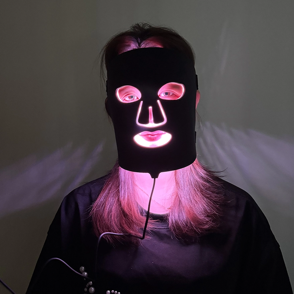 Masque-06 Face beauté visage rouge thérapie de thérapie en silicone infrarouge masque masque facial thérapie de thérapie LED pour le cou & Hand 1