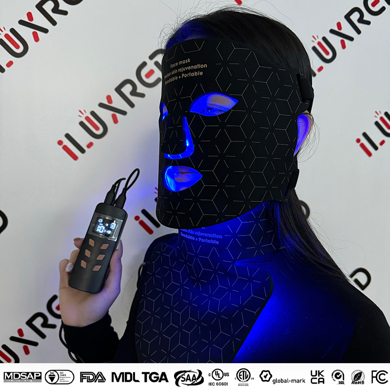 Mask-03 LED Face Mask Therapy Light Photon Full Full 4 Colors LED Facial Facial Mask Use para la piel Rejuvenecimiento Terapia de luz de belleza roja 1