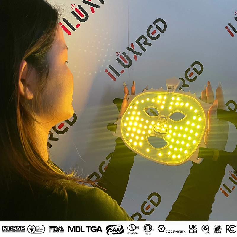 Mask-04 Beauty Led Light Therapy Face Mask 180 Lichten Siliconen LED Gezichtsmaskers 7 kleuren Face Beauty Red Light Therapy Mask 1