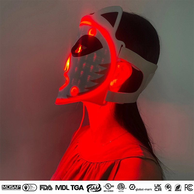 MASK-02 NIEUW TRENDENDE ACNE TRADHEREMAAL VERWIJDERING GEZICHT MASKER schoonheid huidverzorging rood licht therapiepaneel veilig siliconen rood led gezicht masker 1