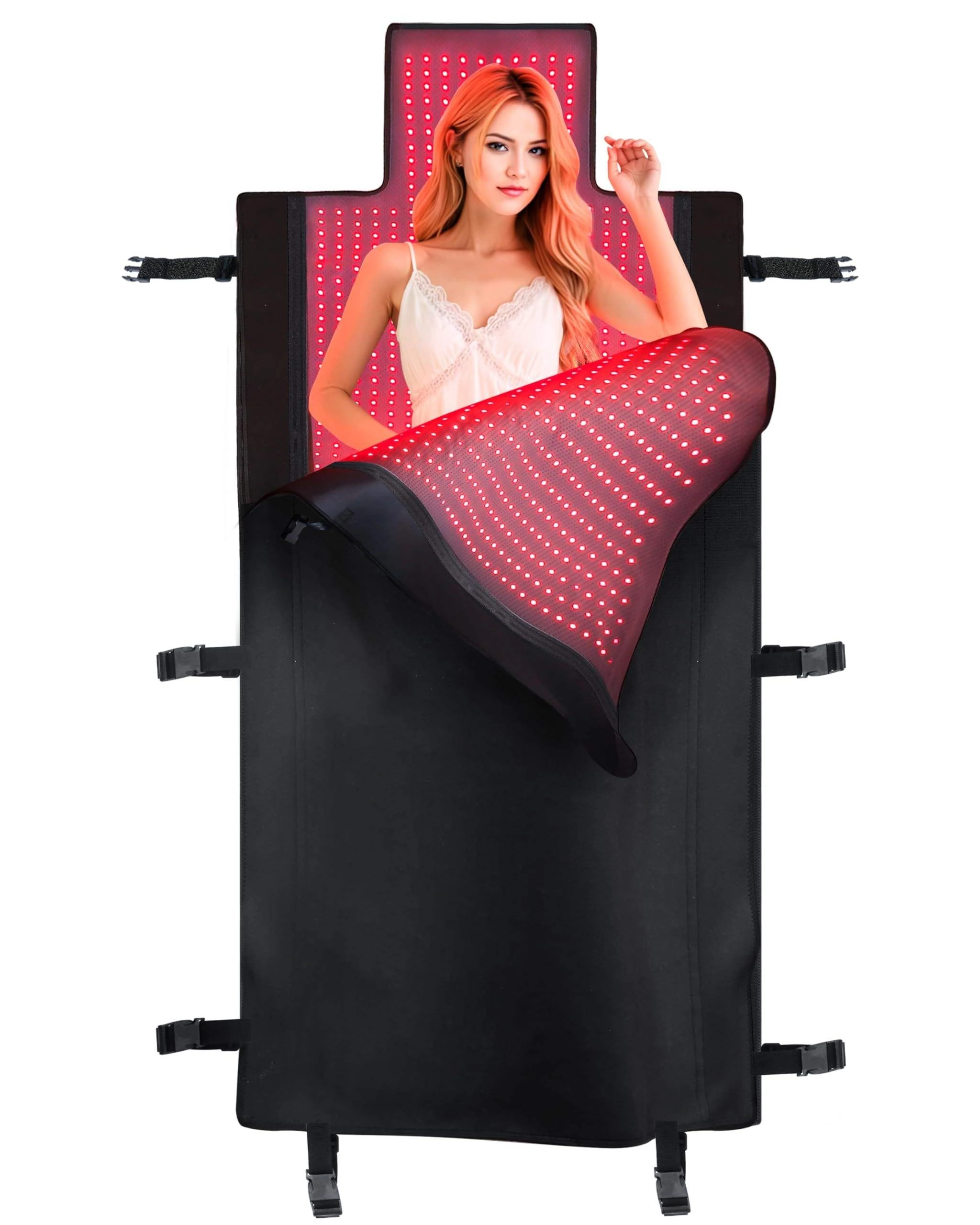 iLUXRED 2520pcs LEDs Ganzkörper-Infrarot-Ferninfrarot-Lichttherapiebett 660 nm 850 nm Rotlichttherapiematte 1