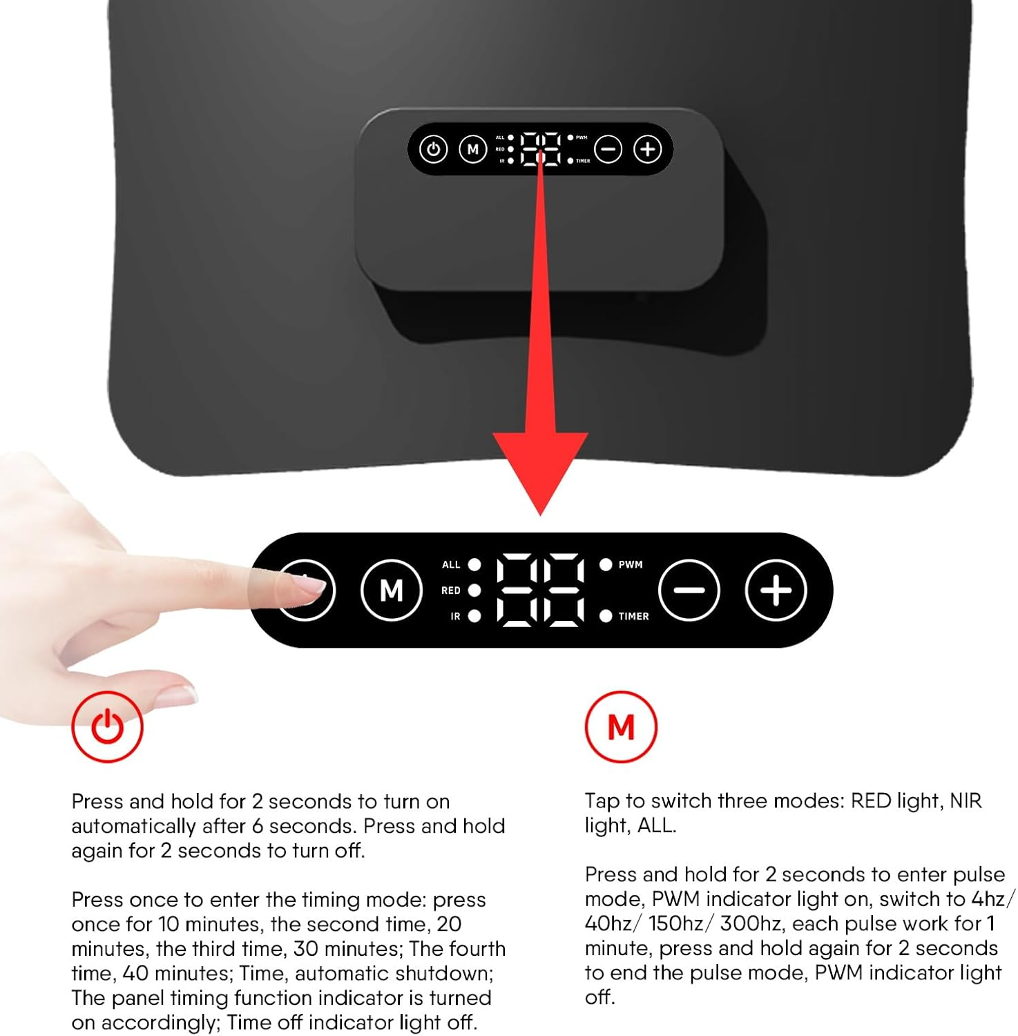 iLUXRED-MT120 Professional Infrared Machine 660nm 850nm LED Therapy Light Red Light Therapy Panel 9