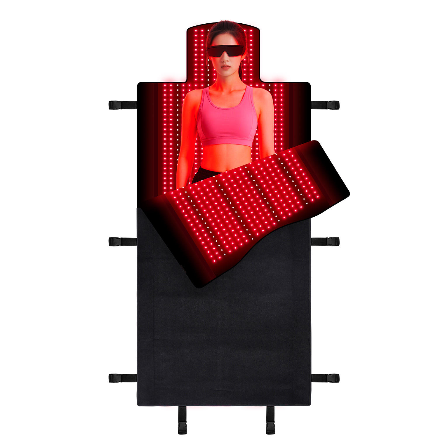 New Arrival Sleeping Bag Bed Mat Devices Home Use Near Infrared Led Light Full Body Back Pain Relief Red Light Therapy Blanket 2
