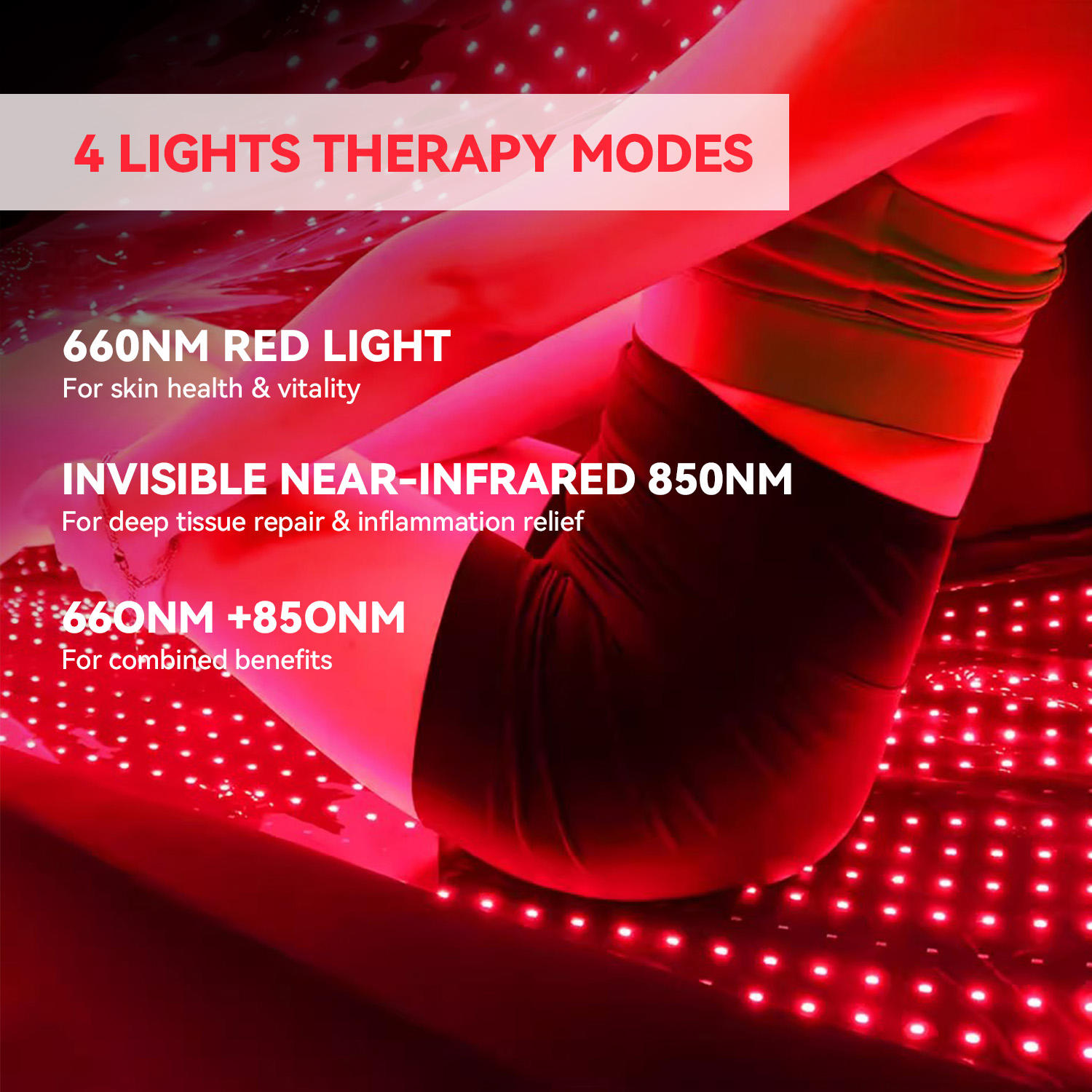 New Large LED Red Light Therapy Mats Infrared Sleeping Bag Devices Full Body Pain Relief Pads for Beauty &amp; Personal Care 2