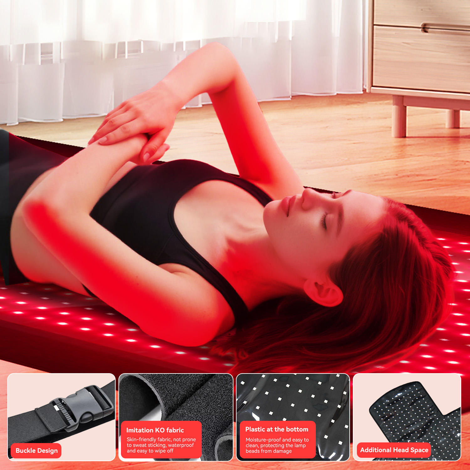 Foldable Red Light Therapy Sleeping Bag Red Light Heating Body Physical Therapy Mattress Whole-body Sleeping Bag 1