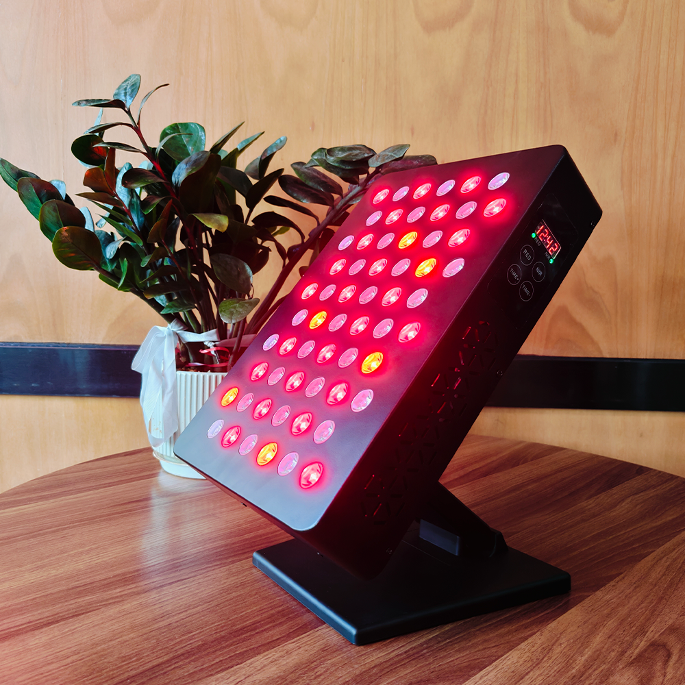 Dispositivo de terapia de luz roja infrarroja LED de 300 W con certificación CE ROHS, 60 unidades, para rostro, 5 longitudes de onda, 190 mW/cm, fototerapia para piel y cuerpo. 2