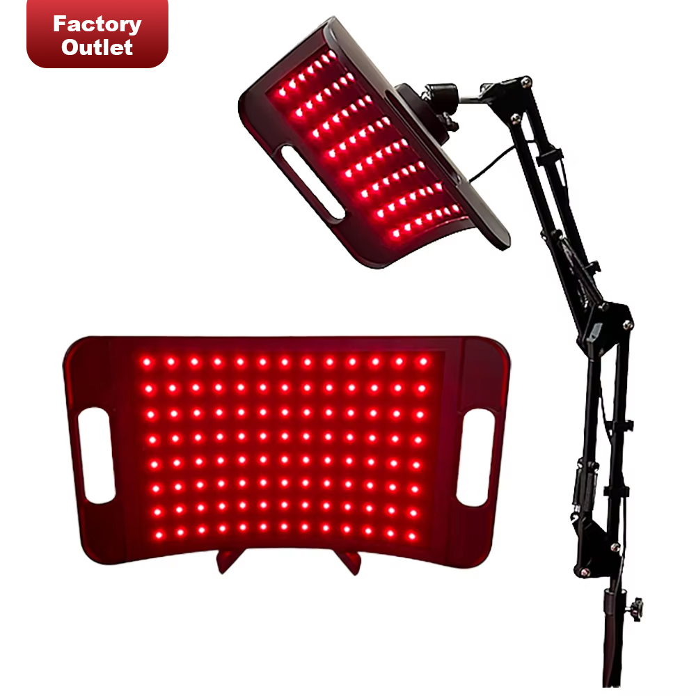 120 Leds Red Light Therapy Panel 660nm 850nm Body Face Skin Care Home Office Travel Use With  3 Settings Adjustment 2
