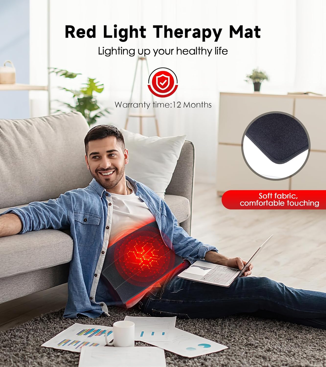2025 Hot Selling Infrared Red Light Therapy Wrap Belt Home Use With Timer for Relaxing Muscle 5