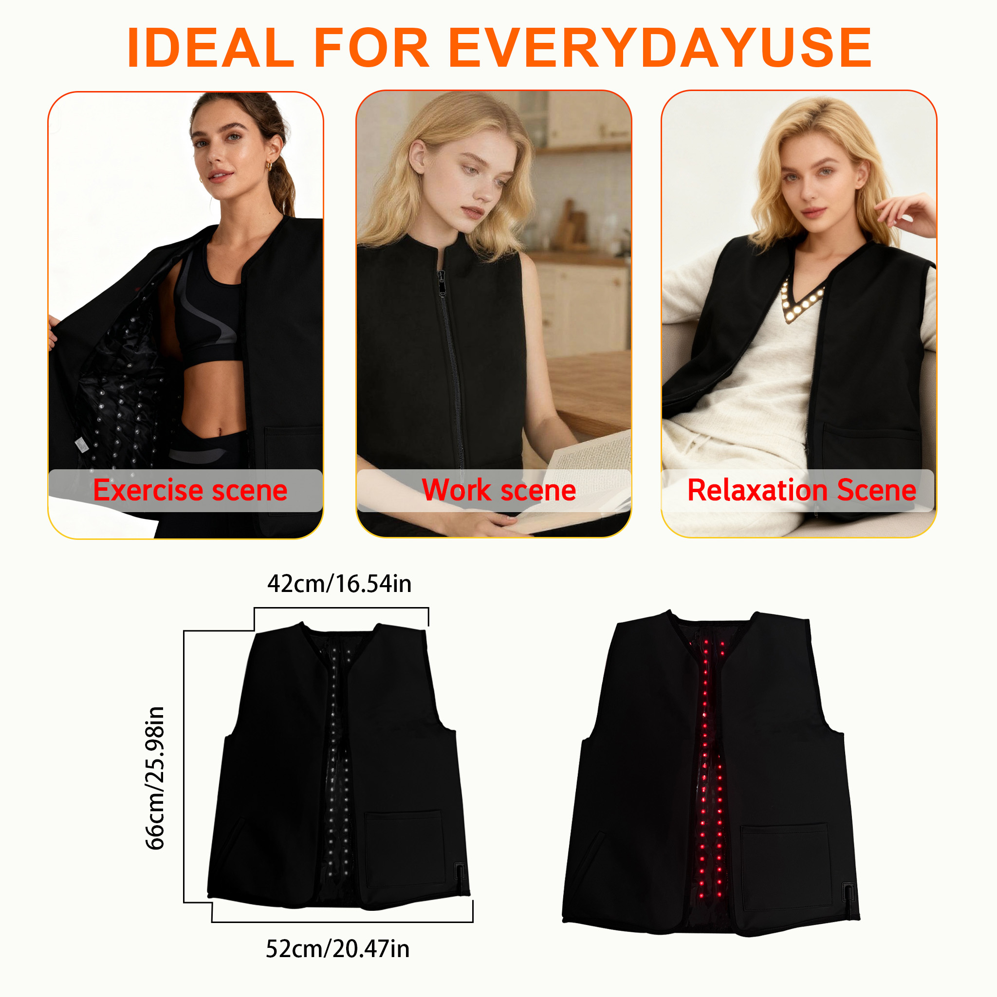 iLUXRED Full-Body Red Light Therapy Vest 7