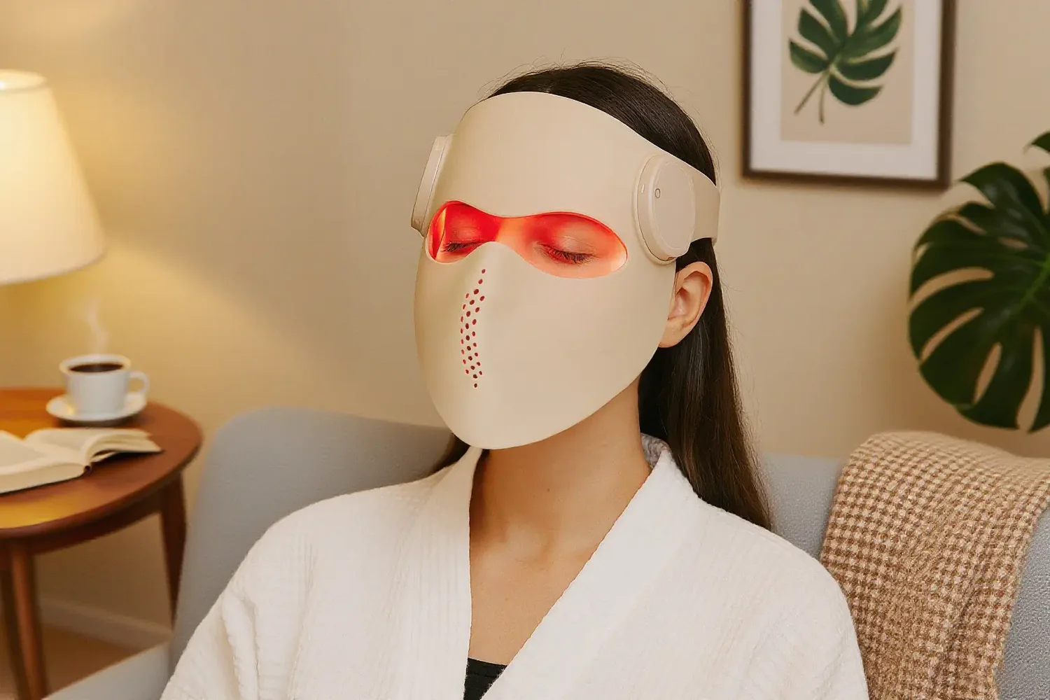 ILUXRED  Portable Soft Silicone LED Laser Red Light Face Mask 460/660/850/1064nm Photon Therapy Hand Held EU/US Plug Skin Care 2
