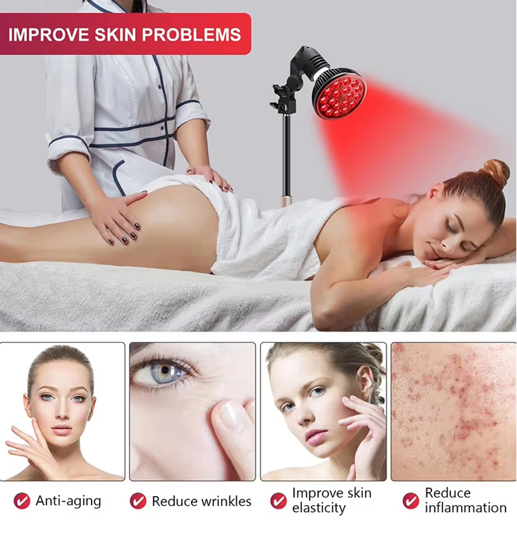 iLUXRED Lámpara portátil de terapia de luz roja PDT de 54 W, 660 nm, 850 nm, 18 bombillas de belleza 2