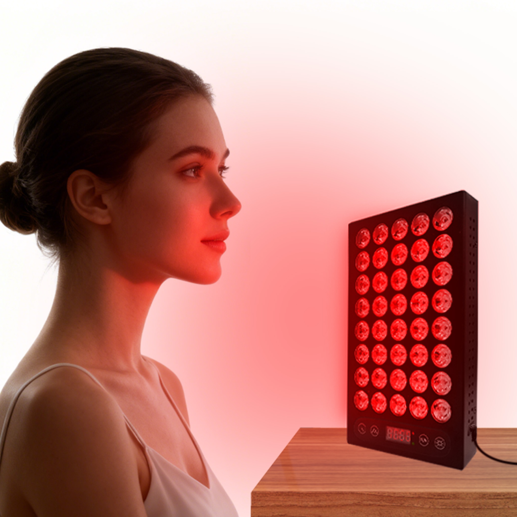 Panel de terapia de luz roja iLUXRED ST200-2 de alta irradiancia con chips duales de 5 longitudes de onda y pulso para el cuidado de la piel 2