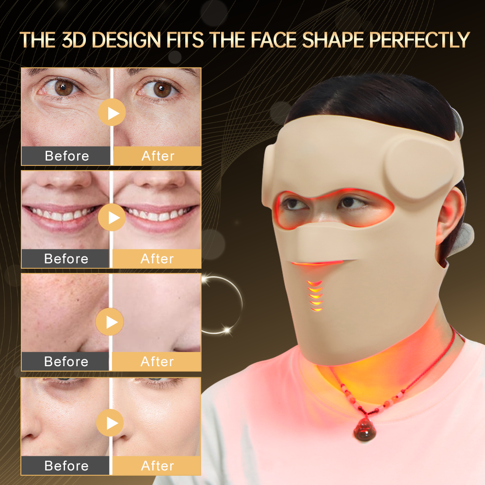 iLUXRED Mask-12 4D LED Infrared Mask Red Light Therapy Mask 4D LED Face Mask 6