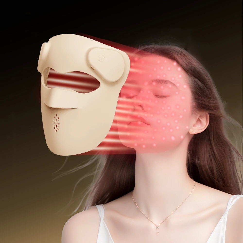 iLUXRED Mask-12 Custom 630nm 850nm 4 Kleuren Infrarood Laser Siliconen Led Gezichtsmasker Lichttherapie Gezichtsmasker Rood Lichttherapie Masker 1
