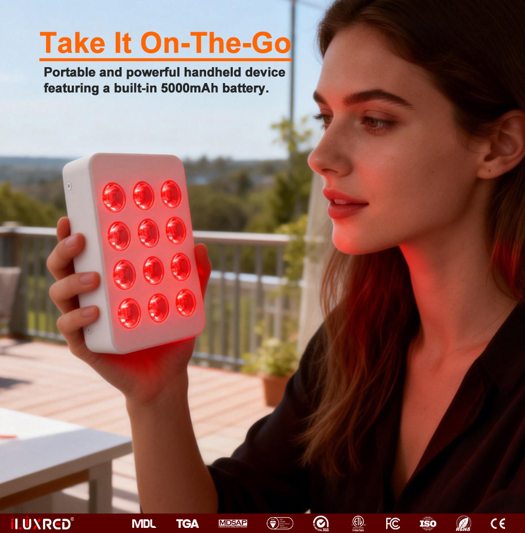 iLUXRED Mini60-3 Handheld PDT Machine OEM ODM Infared Device 660 850nm Infrared Light LED Red Light Therapy Panel Face 6