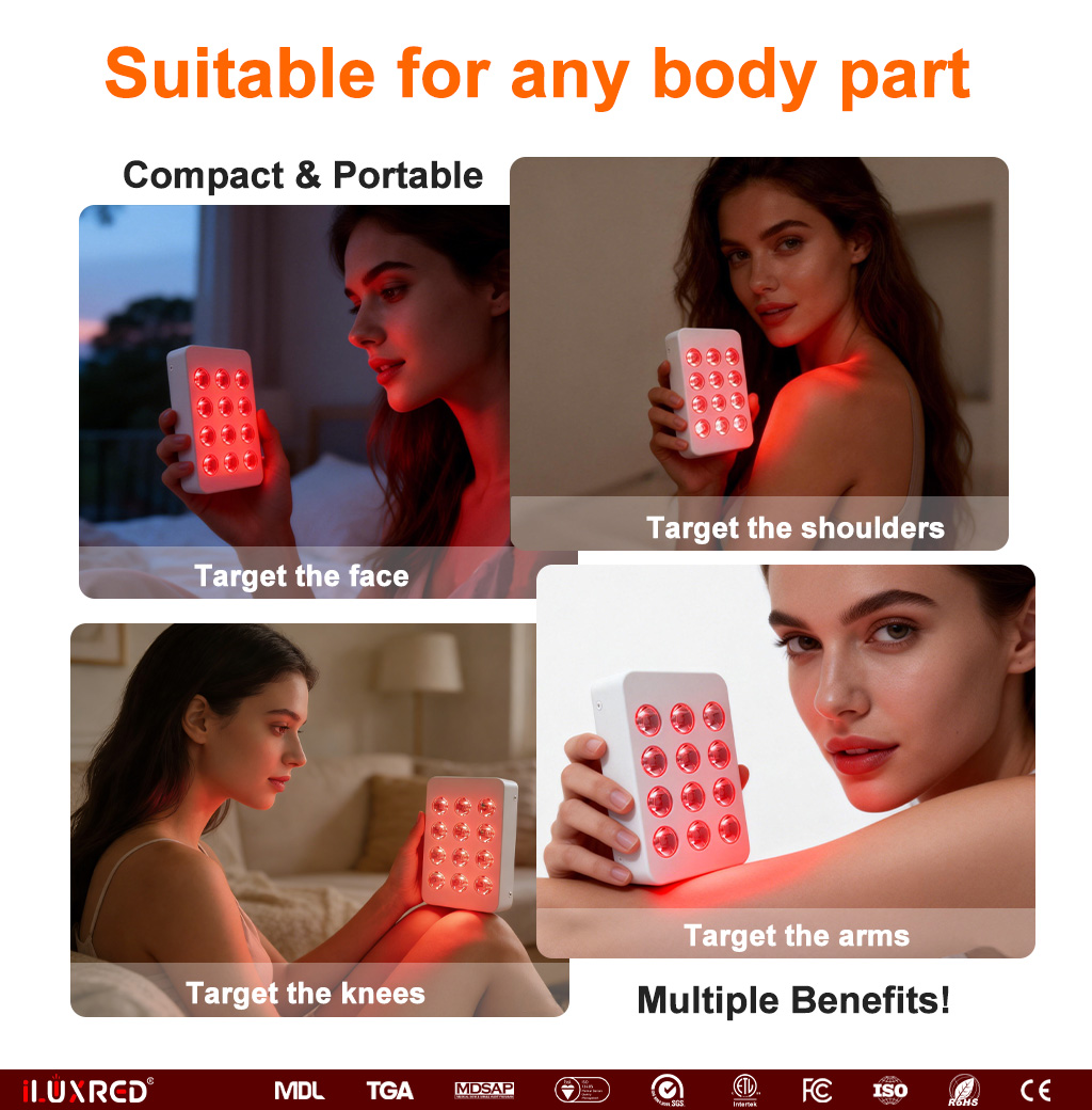 iLUXRED Mini60-3 Handheld PDT Machine OEM ODM Infared Device 660 850nm Infrared Light LED Red Light Therapy Panel Face 7