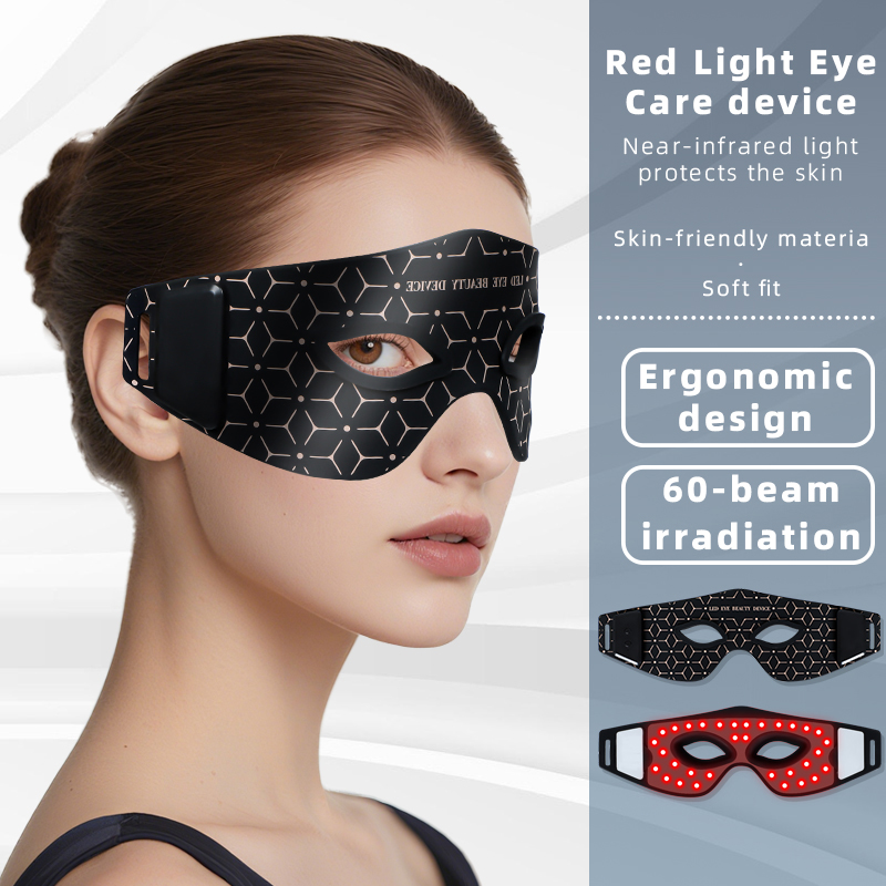iLUXRED Mask-14 Silicone LED Indicated Red Light Therapy Glasses Eye Wrinkle Reduction Mood Boost Eye Bags Removal Face Target Area Waterproof 8