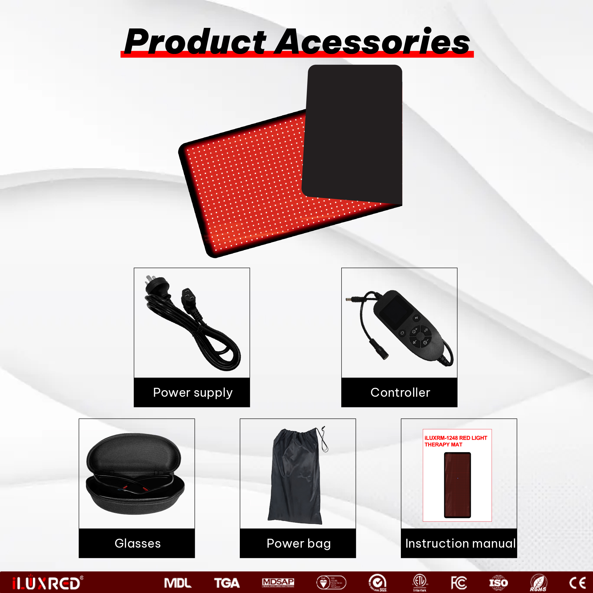 Esterilla de yoga con luz roja y triple chip LED infrarrojo cercano iLUXRED para terapia de luz roja, esterilla de luz roja para cuerpo completo, terapia de luz infrarroja para el hogar. 7