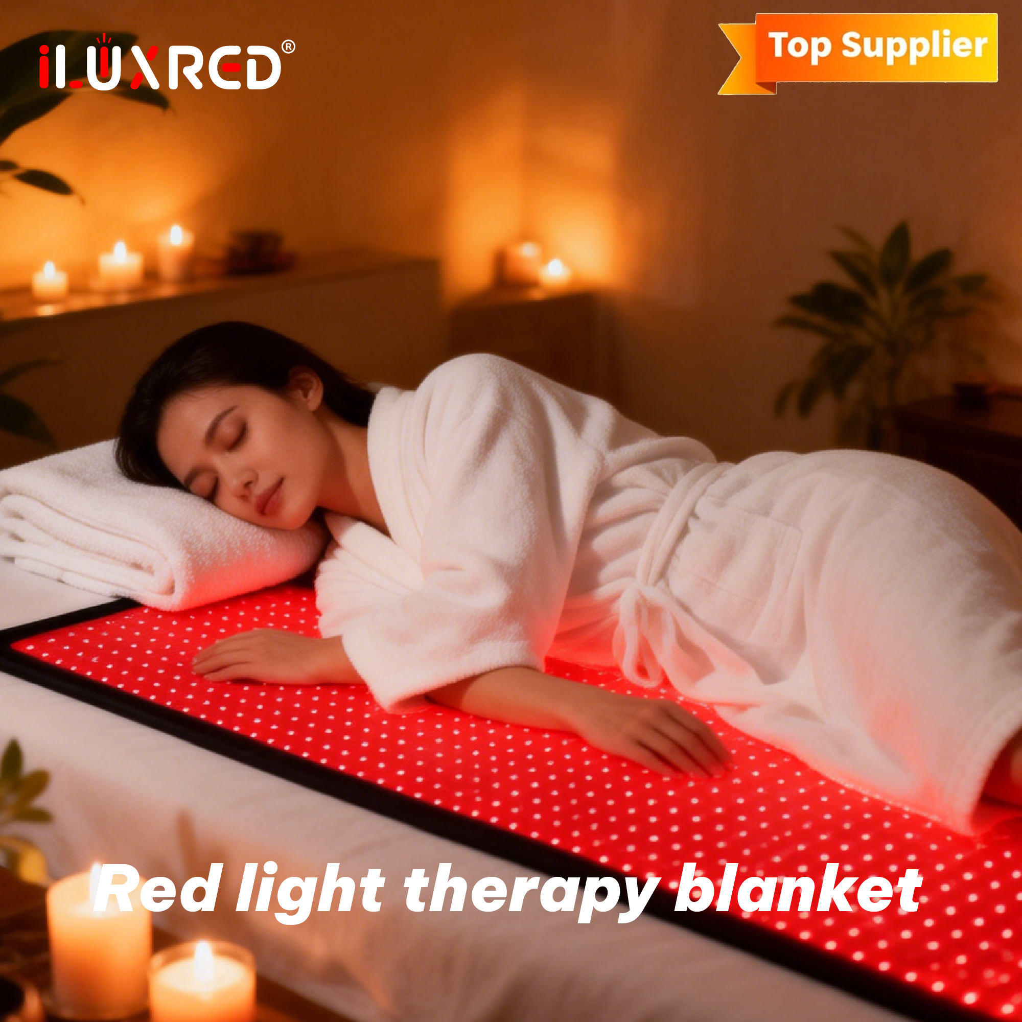 Esterilla de yoga con luz roja y triple chip LED infrarrojo cercano iLUXRED para terapia de luz roja, esterilla de luz roja para cuerpo completo, terapia de luz infrarroja para el hogar. 2
