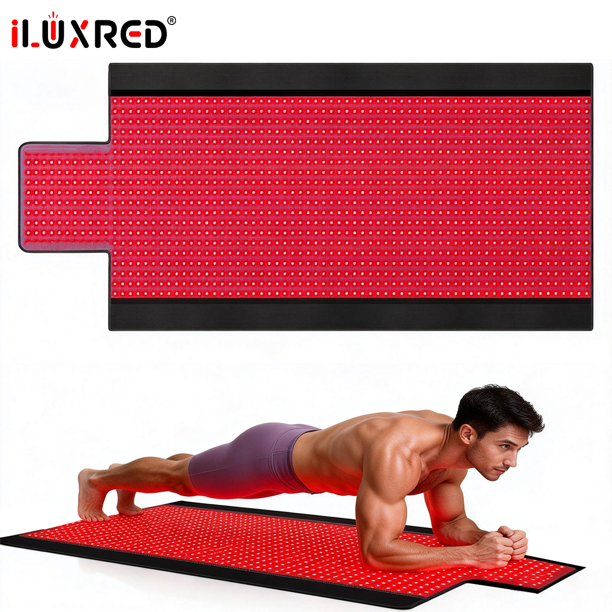 iLUXRED Red Light Therapy Belt Weight Loss Waist Wrap Infrared LED Body Slimming Heating Massage Red Light Belt For Home Use 2
