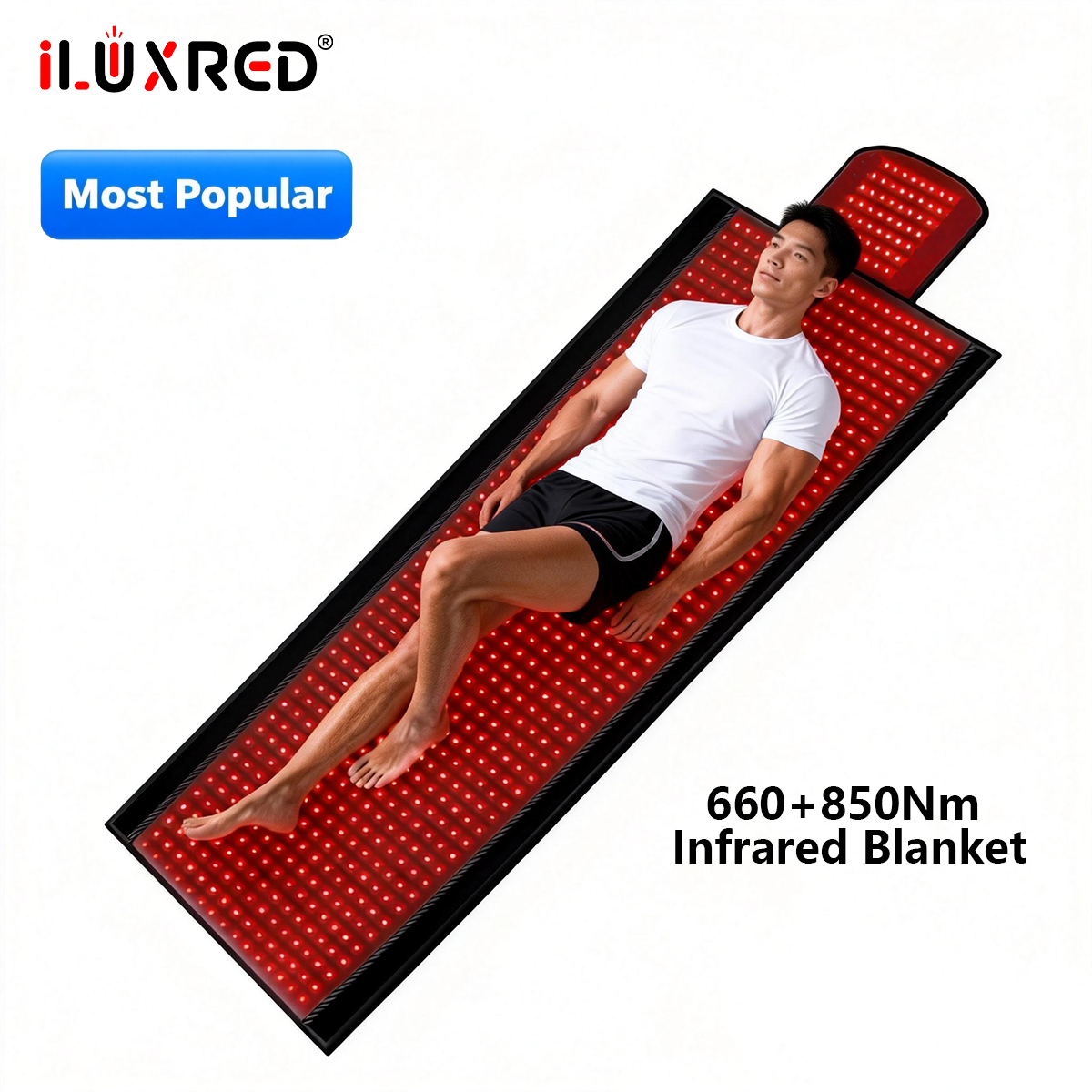 iLUXRED Factory Wholesale 660nm 850nm red light therapy blanket usa for full body tightness red light blanket bag 2