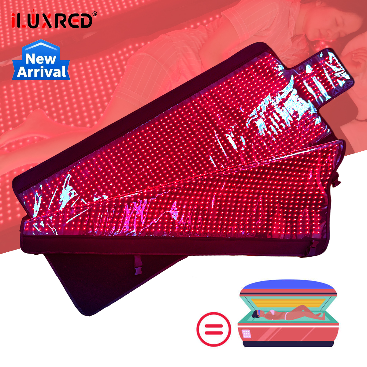 iLUXRM-2576 NEW Arrival Red Light Therapy Sleeping bag Full Body Infrared red light therapy led light therapy blanket 2