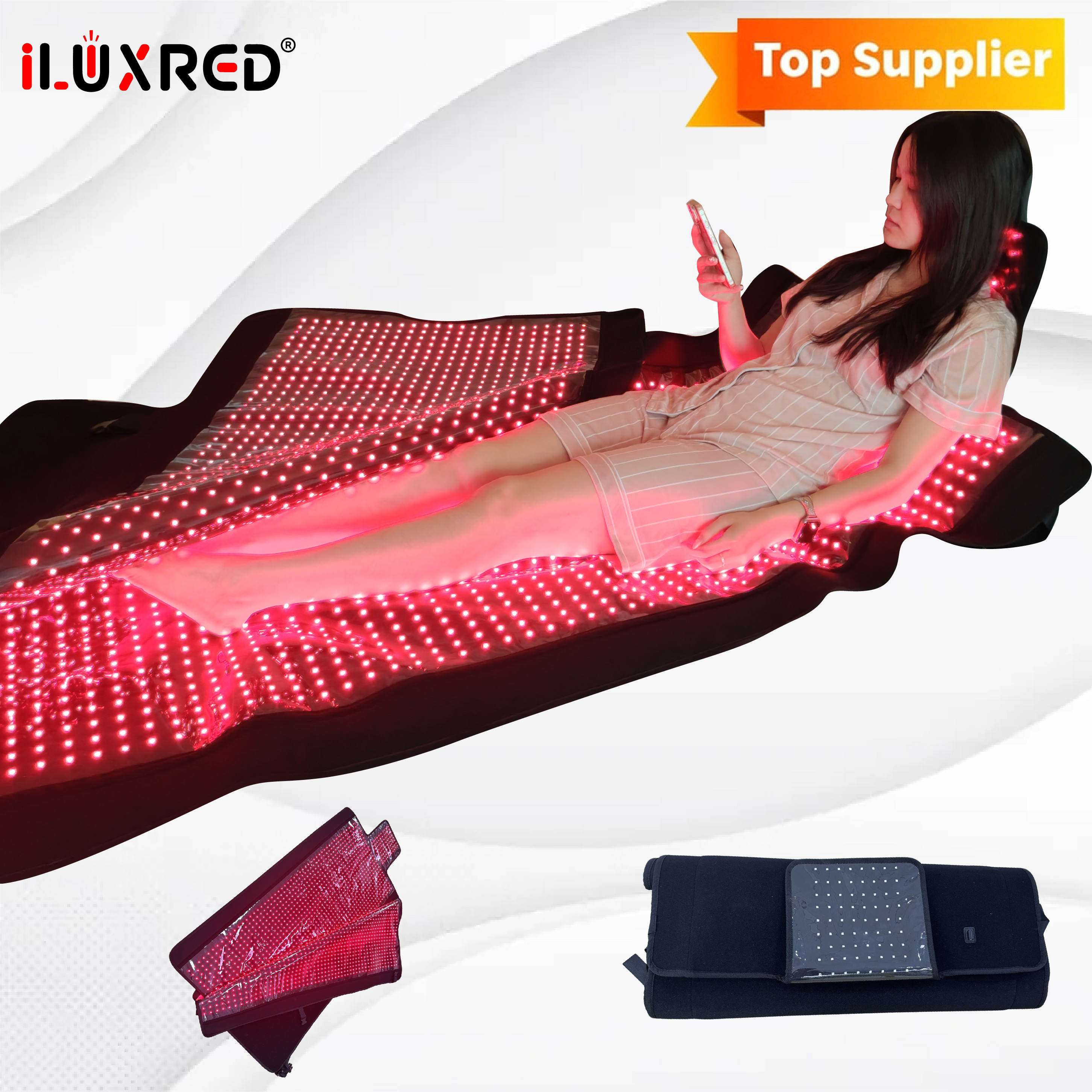 Saco de dormir iLUXRED de gran tamaño para terapia corporal completa, con luz LED roja infrarroja de 660-850 nm, para el cuidado de la salud corporal. 2