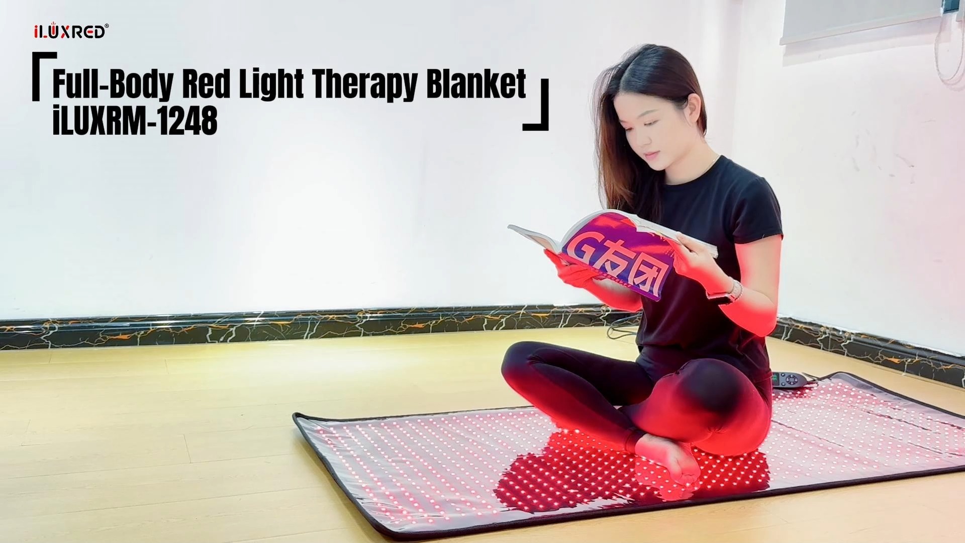 Esterilla de yoga con luz roja y triple chip LED infrarrojo cercano iLUXRED para terapia de luz roja, esterilla de luz roja para cuerpo completo, terapia de luz infrarroja para el hogar. 1