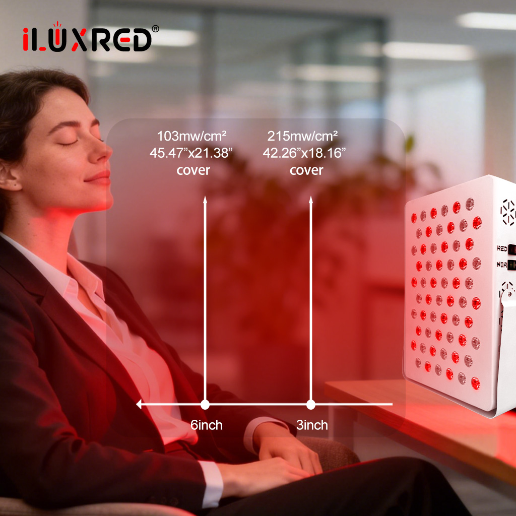 iLUXRED OEM/ODM 60leds 300W Infared Device Music Relaxed Red Light Therapy Panel Infrared Led Full Body Device For Skin Body Care 4