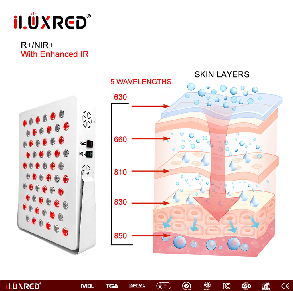 iLUXRED OEM/ODM 60leds 300W Infared Device Music Relaxed Red Light Therapy Panel Infrared Led Full Body Device For Skin Body Care 5