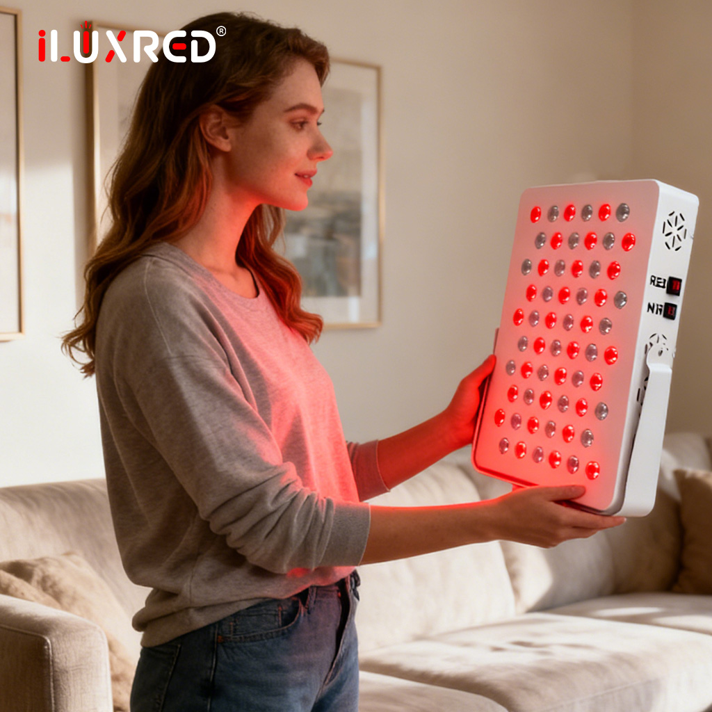 iLUXRED OEM/ODM 60leds 300W Infared Device Music Relaxed Red Light Therapy Panel Infrared Led Full Body Device For Skin Body Care 2