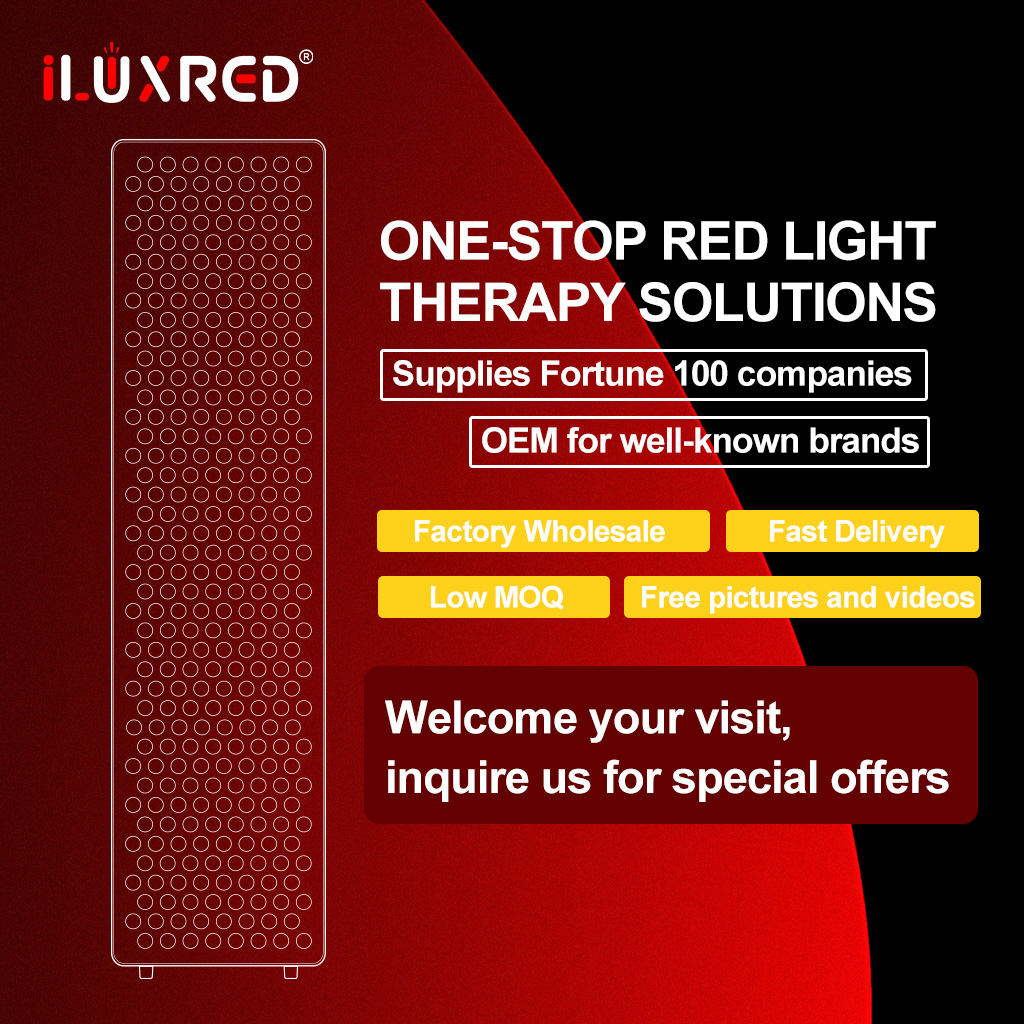iLUXRED X900 Full Body 900W Home Use LED Light Therapy Panel Red Infrared Light Device with Movable Stand for Pain Relief 3