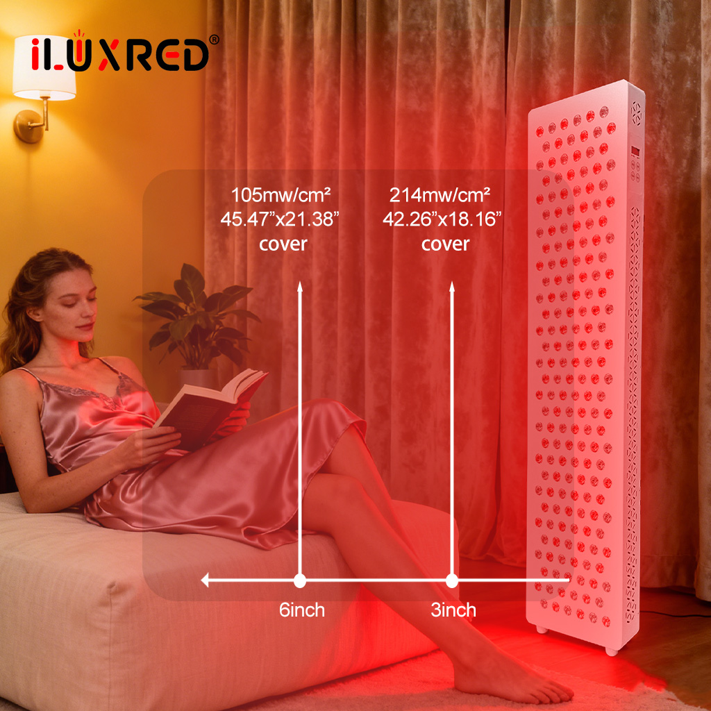iLUXRED X900 Full Body 900W Home Use LED Light Therapy Panel Red Infrared Light Device with Movable Stand for Pain Relief 9