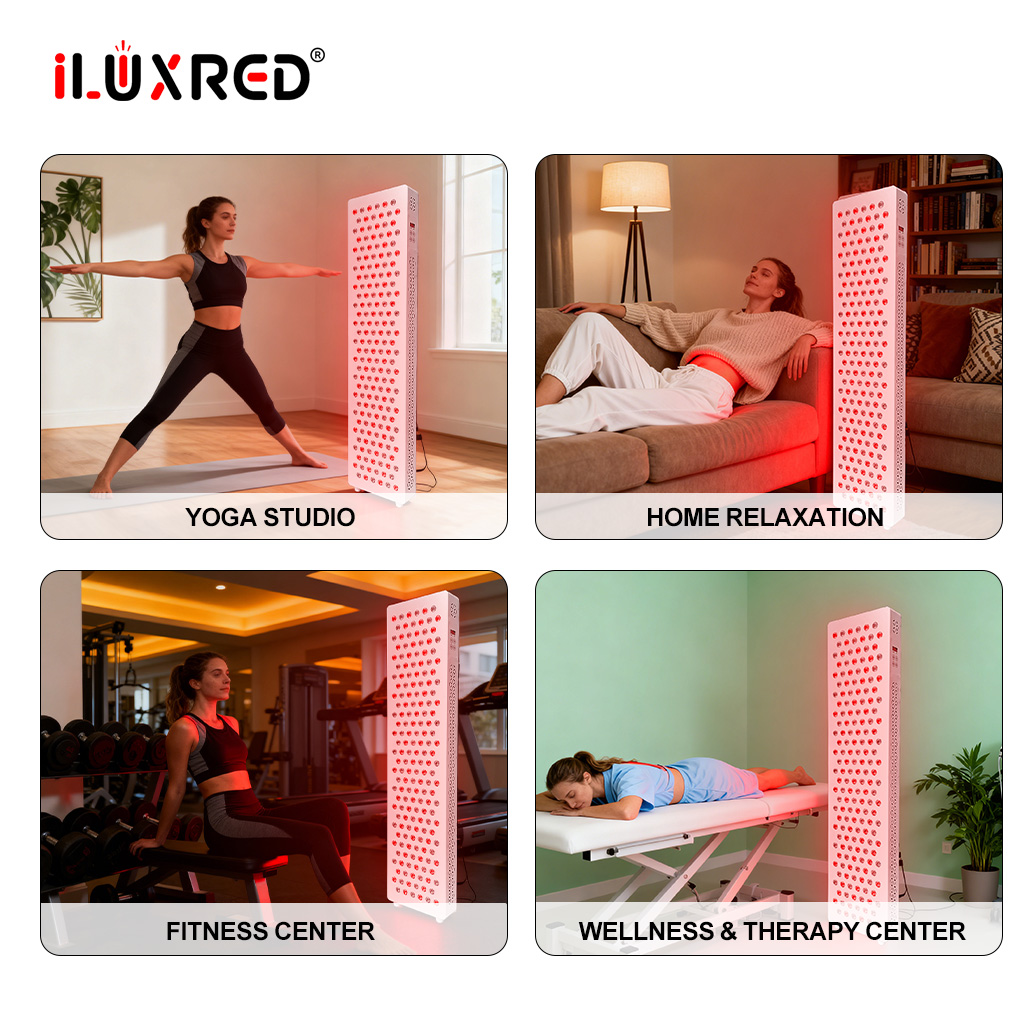 iLUXRED X900 Full Body 900W Home Use LED Light Therapy Panel Red Infrared Light Device with Movable Stand for Pain Relief 11