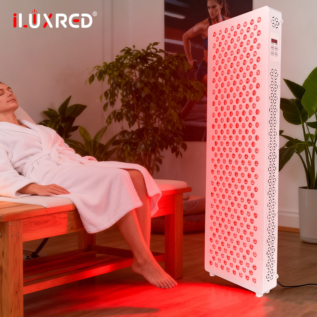Panel de terapia de luz infrarroja cercana iLUXRED con logotipo personalizado para cuerpo completo, 1500 W, 630 nm, 660 nm, luz roja, 810 nm, 830 nm, 850 nm, dispositivo de luz LED 2