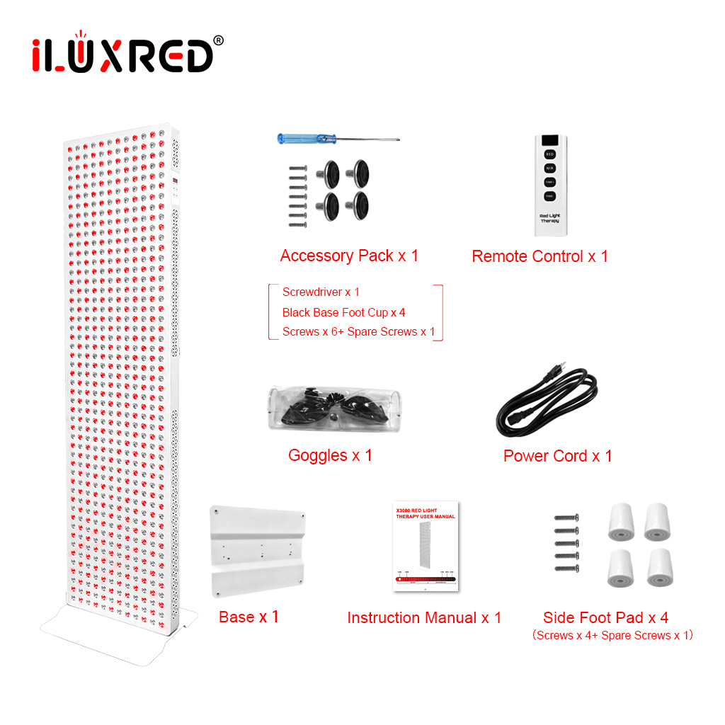 iLUXRED X3000  Big Size Full Body Pain Relief Skin Care 660nm 850nm Near Infrared Led Red Light Therapy Panel Machine for Beauty Salon 11
