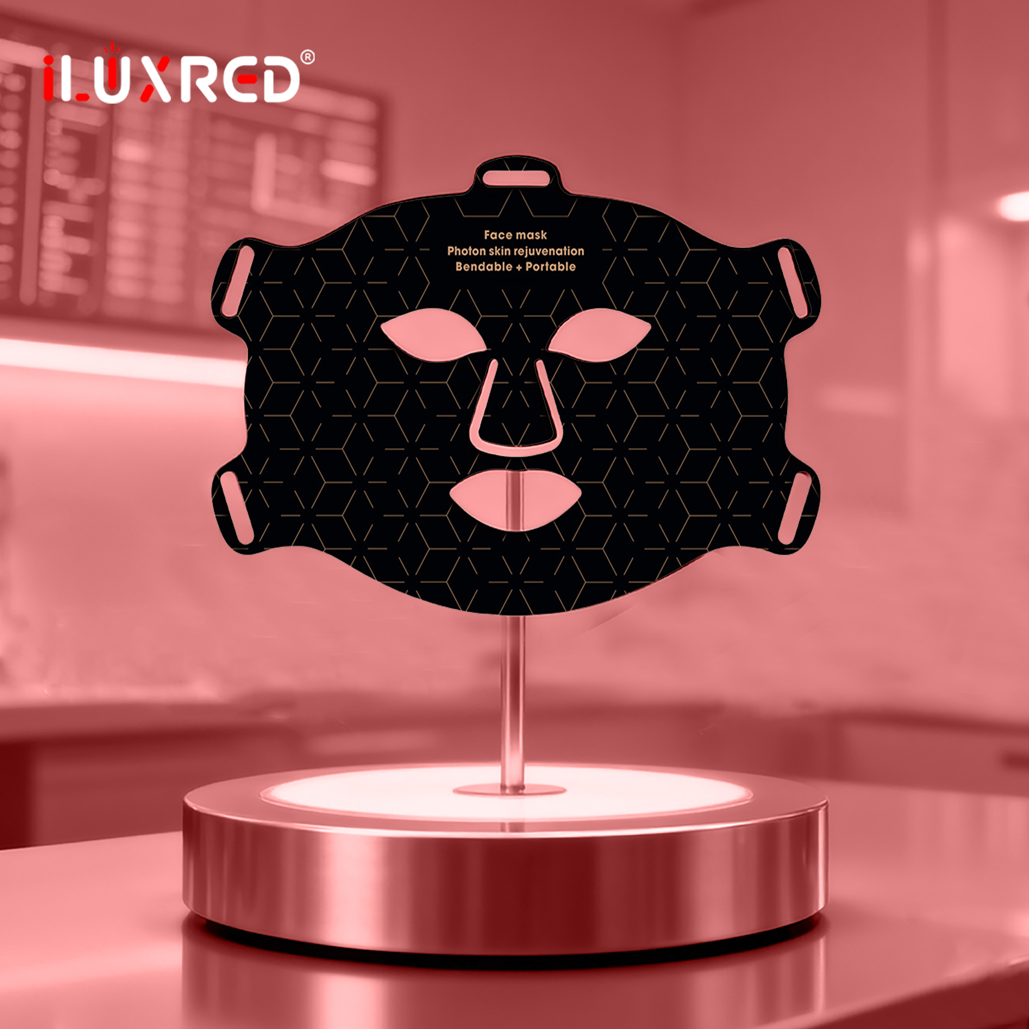 ILUXRED 510K Individuell anpassbare Rotlichttherapie-Maske für Hautpflege und Schönheit, LED-Gesichtsmaske, Infrarotlicht, Salonausrüstung aus China 2