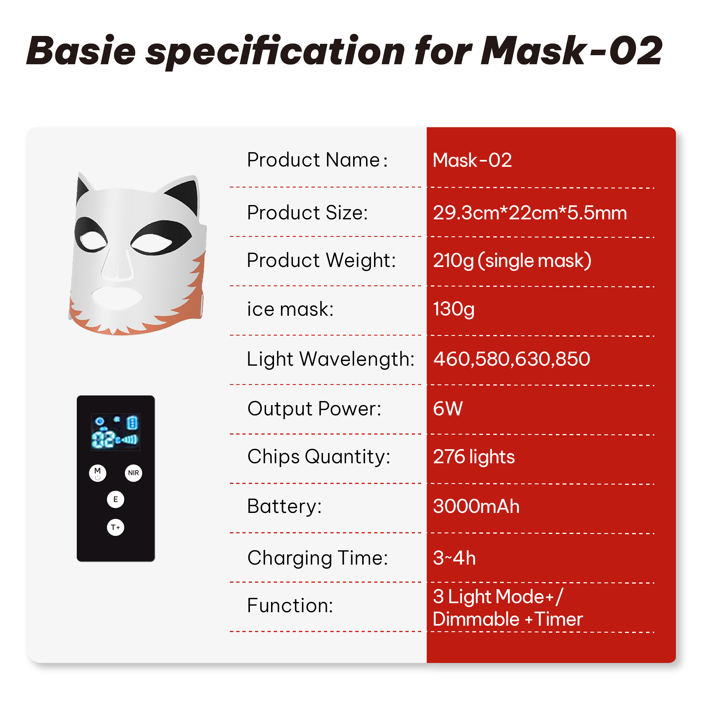 ILUXRED 276 lights  Trending Home Use Beauty Equipment Silicone LED Facial Mask Red Light Therapy Face Mask for Skin Care 6