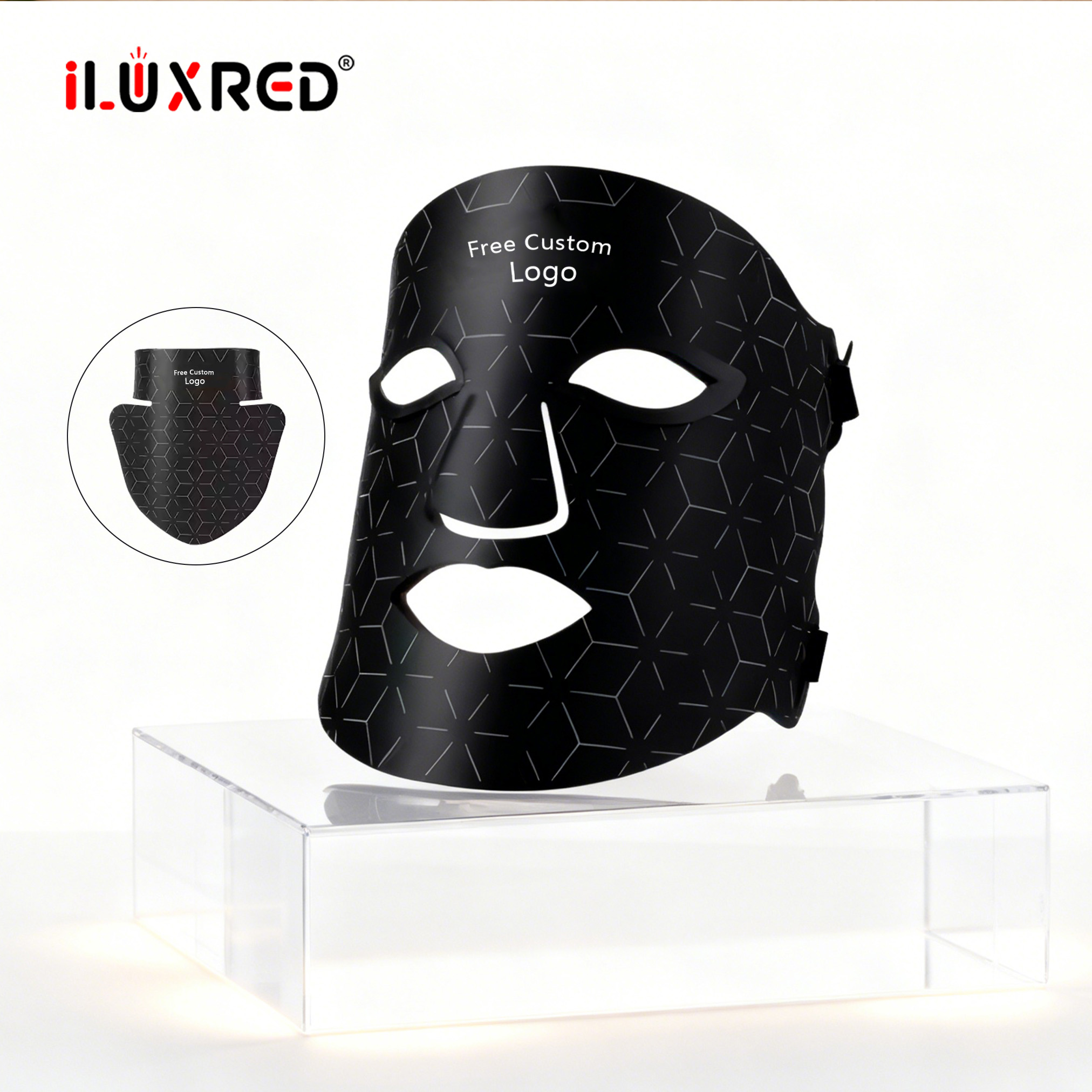 ILUXRED  Custom 460nm 580nm  630nm  850nm 4 Color Infrared Laser Led Masks Light Therapy Facial Beauty Red Light Therapy Mask Led Face Mask 2