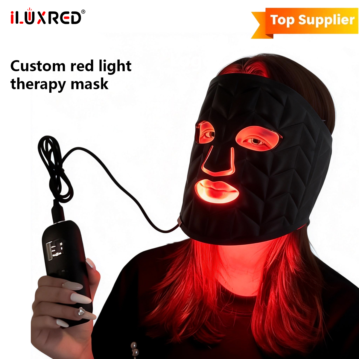 iLUXRED Hersteller von Rotlichttherapiemasken - 7-Farben-LED-Silikonmaske 07 Rotlichttherapie-Gesichtsmaske