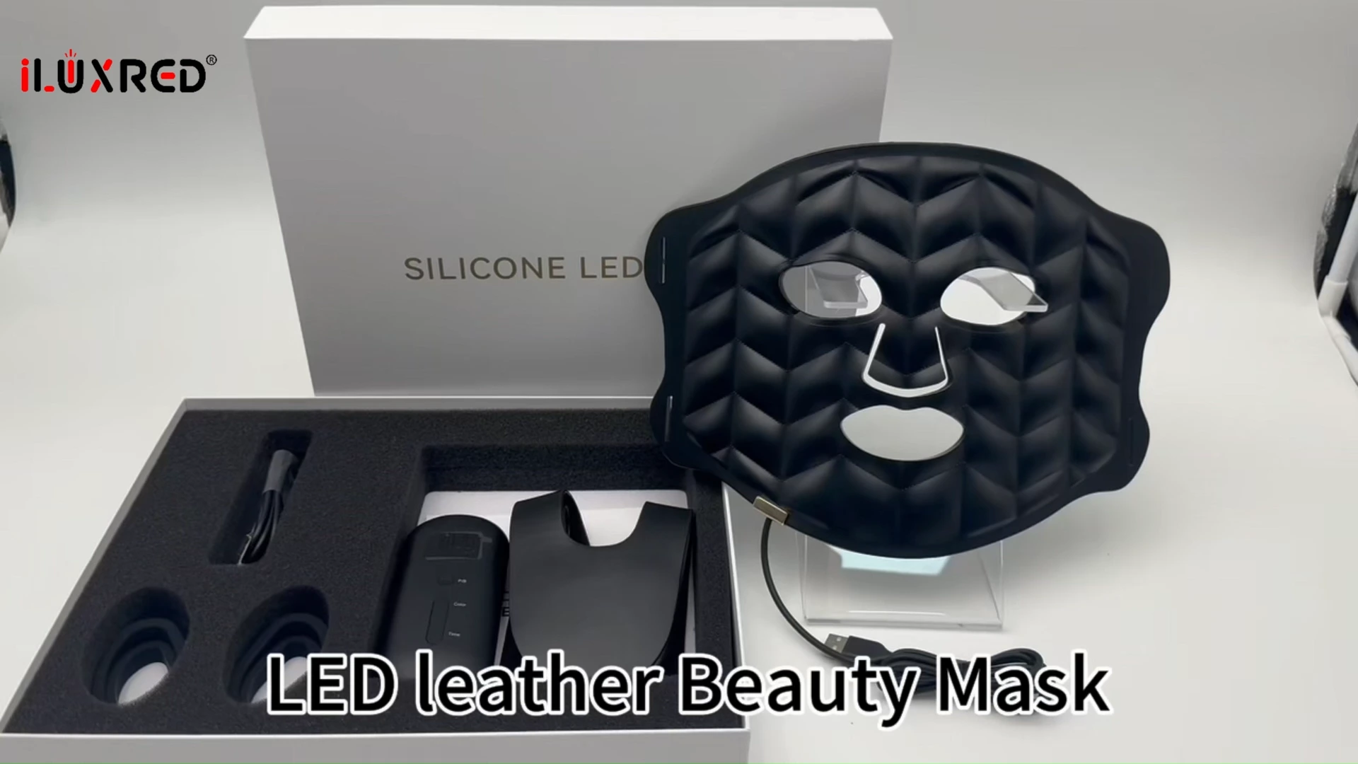 iLUXRED, fabricante de mascarillas de terapia de luz roja - Mascarilla facial de silicona con LED de 7 colores MASK-07 1