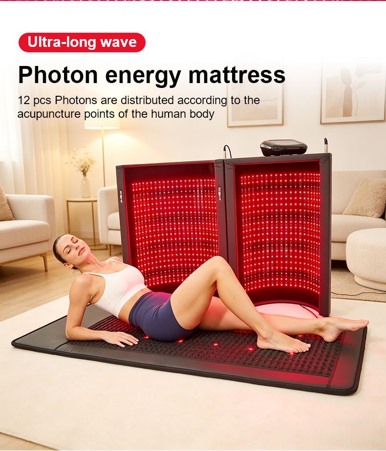Cúpula de sauna portátil iLUXRED con terapia de luz roja, piedra energética y PEMF. 11