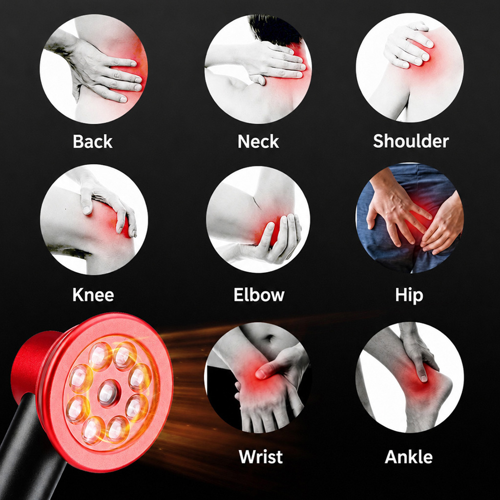 iLUXRED SD-04 Varita de terapia de luz roja LED Dispositivo portátil de terapia de luz infrarroja 630nm 660nm 850nm para rostro y cuerpo 6