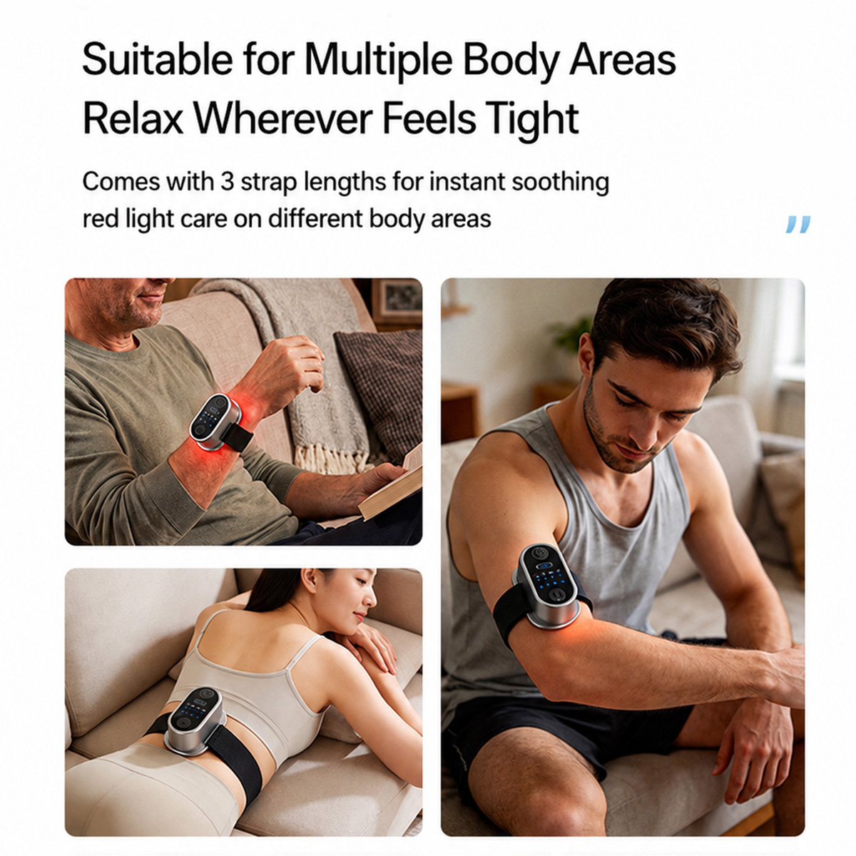 Dispositivo de terapia de luz roja focalizada iLUXRED, mini panel portátil de 630 nm y 850 nm, 10 LED, 4 niveles ajustables, batería recargable de 1200 mAh. 5