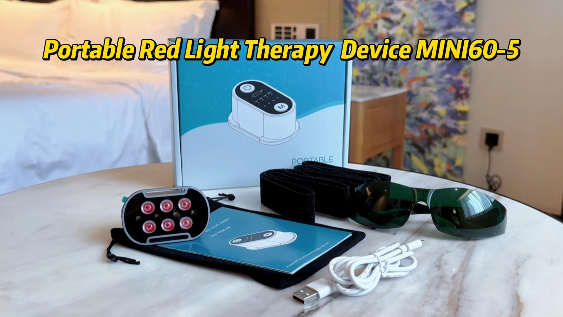 Dispositivo de terapia de luz roja focalizada iLUXRED, mini panel portátil de 630 nm y 850 nm, 10 LED, 4 niveles ajustables, batería recargable de 1200 mAh. 1