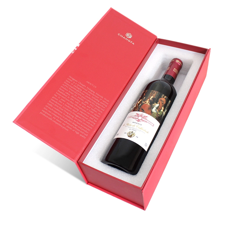 Weinmagnetische faltbare Geschenkbox mit EPE-Perlenbaumwolle 1