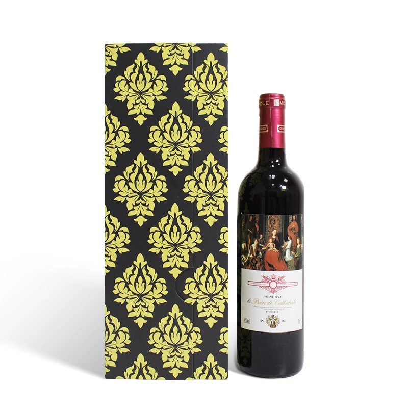 Wine Double-Door Magnetic Folding Gift Box With EPE Pearl Cotton 1